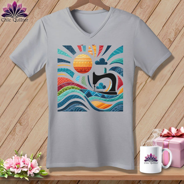 MyDesigns Physical Item Athletic Heather / S Catching My Morning Muse ~ SuperSoft V-Neck Tee