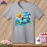 MyDesigns Physical Item Athletic Heather / S Surfing the Fabric Sea ~ SuperSoft V-Neck Tee