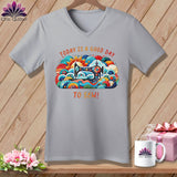 MyDesigns Physical Item Athletic Heather / S Today is a Good Day to Sew ~ SuperSoft V-Neck Tee