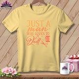 MyDesigns Physical Item Banana / S Just a Man Who Loves to Quilt ~Premium Tee