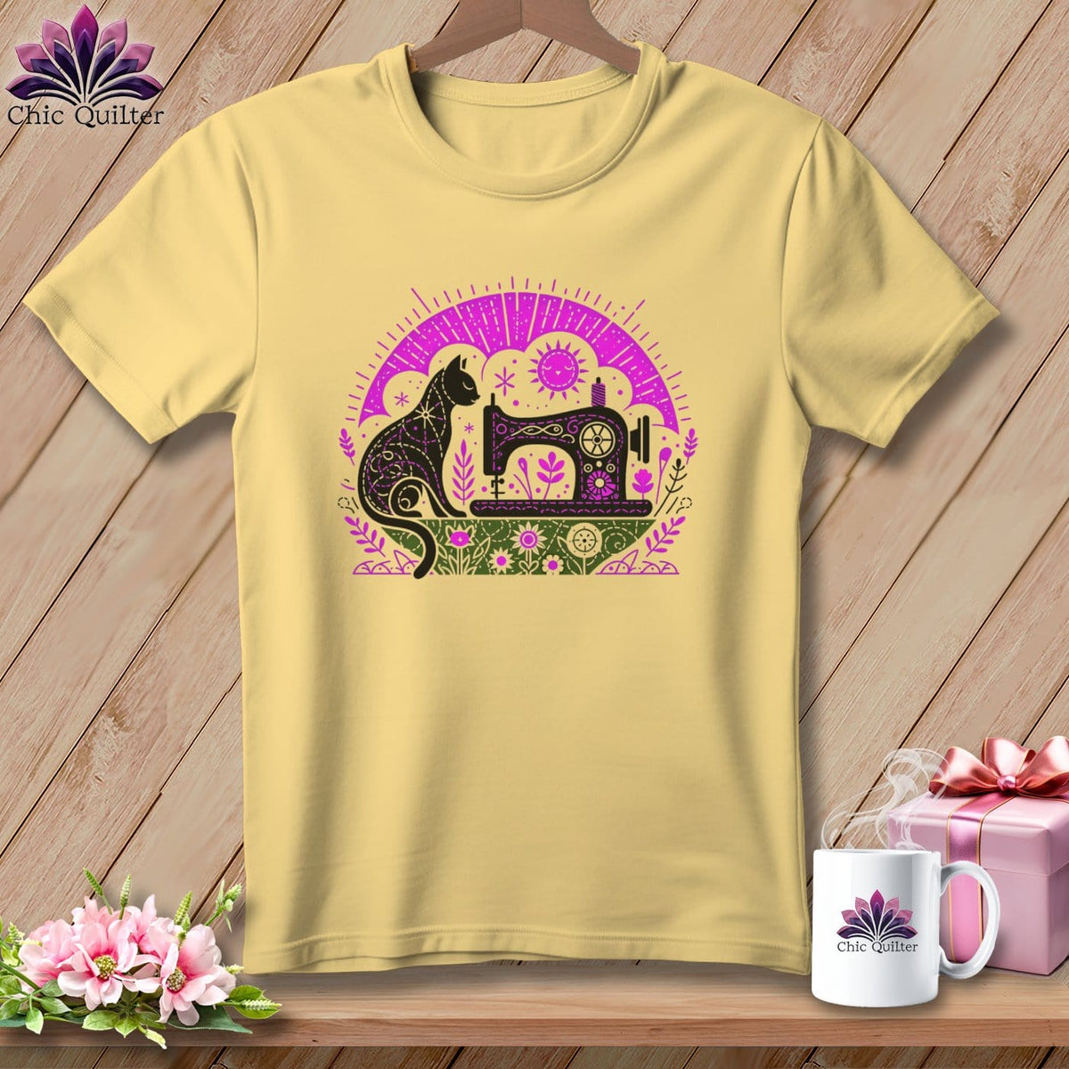 MyDesigns Physical Item Banana / S Kitty Cat Quilts ~ Premium Tee