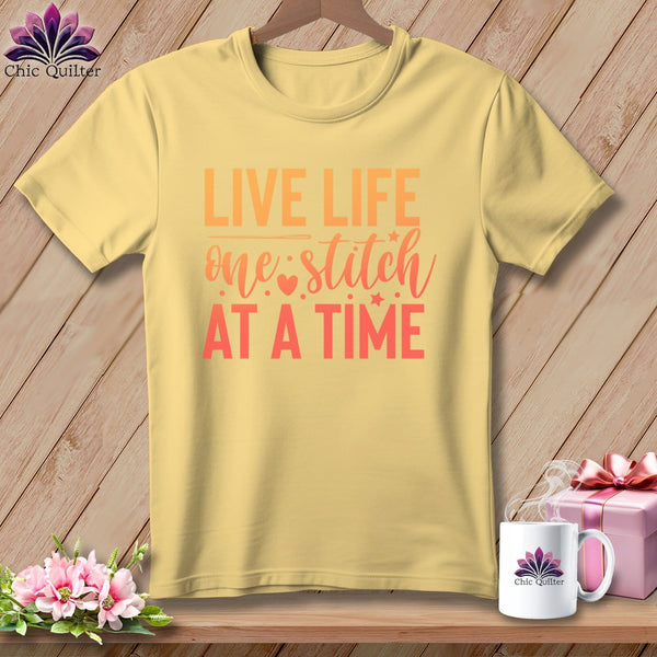 MyDesigns Physical Item Banana / S Live Life One Stitch at a Time ~Premium Tee