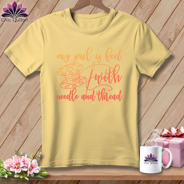 MyDesigns Physical Item Banana / S My soul is fed with a needle and thread ~Premium Tee