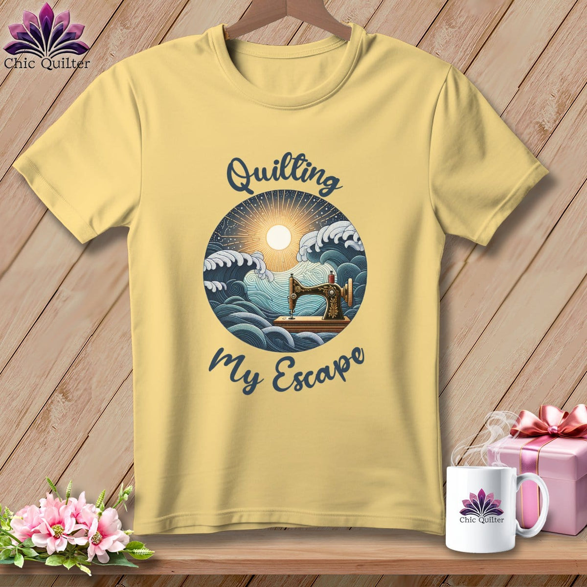 MyDesigns Physical Item Banana / S Quilting My Escape - Dark ~ Premium Tee