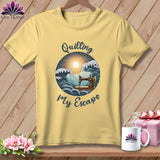 MyDesigns Physical Item Banana / S Quilting My Escape - Dark ~ Premium Tee