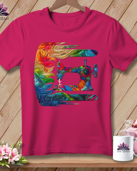 MyDesigns Physical Item Berry / S Gale Force Quilting ~ SuperSoft Relaxed Fit Tee