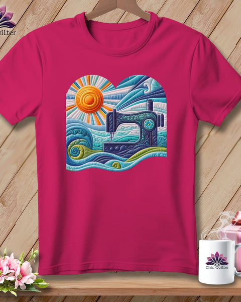 MyDesigns Physical Item Berry / S Surfing the Fabric Sea ~ SuperSoft Relaxed Fit Tee