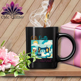 MyDesigns Physical Item Black / 15oz Cats Quilts and Cabernet ~ 15oz Coffee Mug