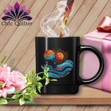 MyDesigns Physical Item Black / 15oz Quilting the Current ~ 15oz Coffee Mug