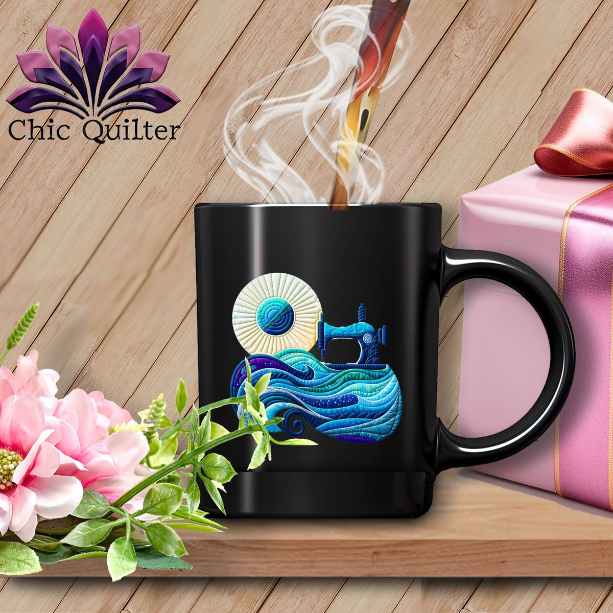 MyDesigns Physical Item Black / 15oz Sewing Tides ~ 15oz Coffee Mug