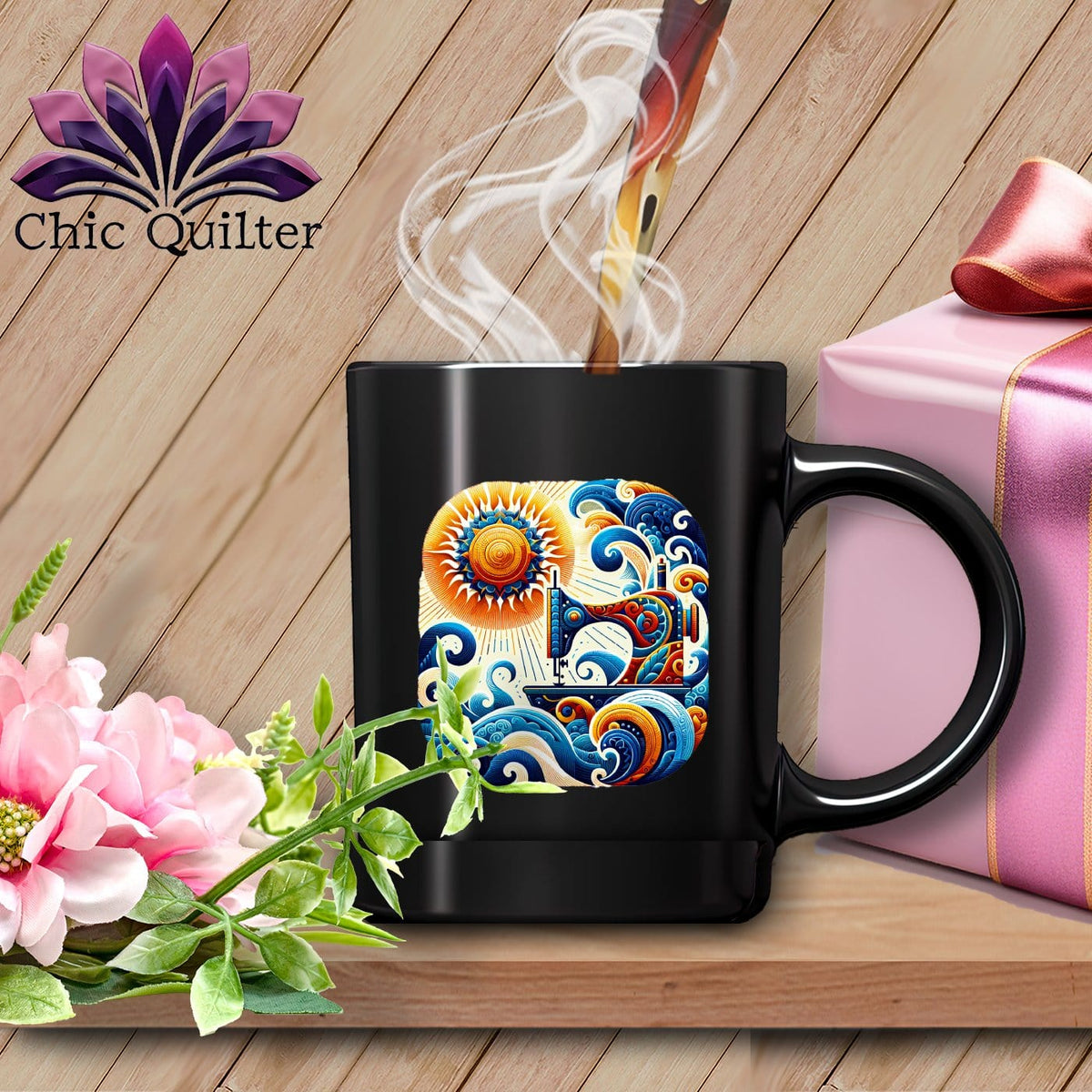 MyDesigns Physical Item Black / 15oz Sunset Dream Threads ~ 15oz Coffee Mug