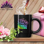 MyDesigns Physical Item Black Mug | Rainbow / Black / 15oz May Your Bobbin Always Be Full ~ 15oz Large Coffee Mug