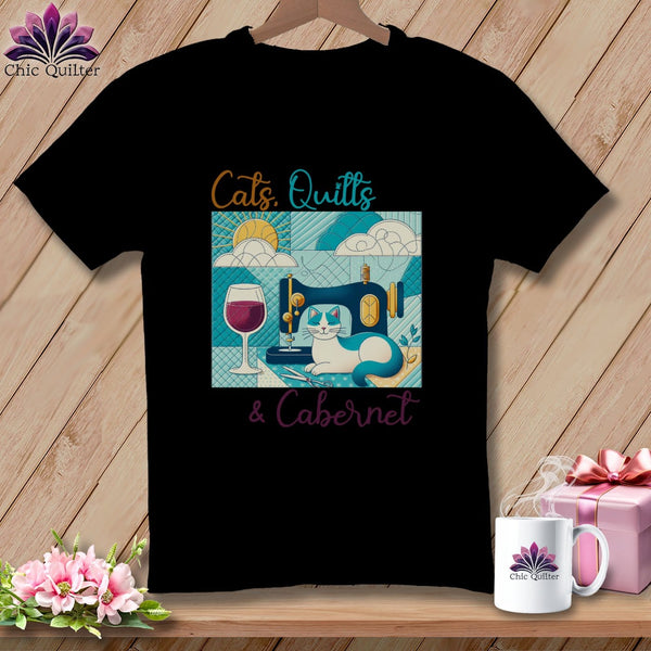 MyDesigns Physical Item Black / S Cats Quilts and Cabernet ~ Premium Tee