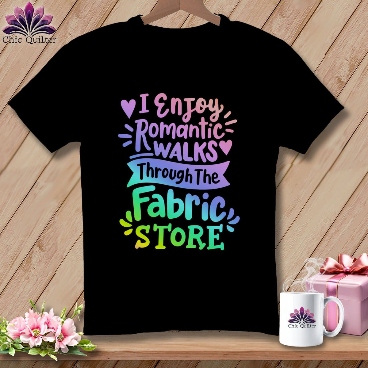 MyDesigns Physical Item Black / S I Enjoy Romantic Walks Through the Fabric Store ~Premium Tee