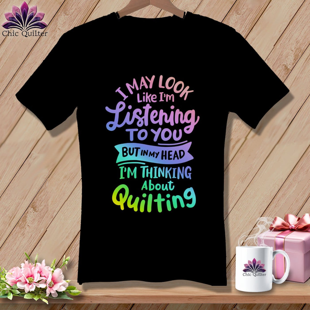 MyDesigns Physical Item Black / S I May Look Like I'm LIstening ~SuperSoft V-Neck Tee