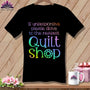 MyDesigns Physical Item Black / S If Unresponsive Please Drive to Nearest Quilt Shop ~SuperSoft V-Neck Tee