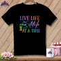 MyDesigns Physical Item Black / S Live Life One Stitch at a Time ~Premium Tee