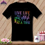 MyDesigns Physical Item Black / S Live Life One Stitch at a Time ~SuperSoft V-Neck Tee