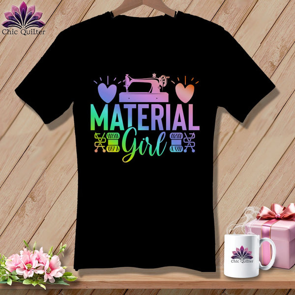 MyDesigns Physical Item Black / S Material Girl ~SuperSoft V-Neck Tee