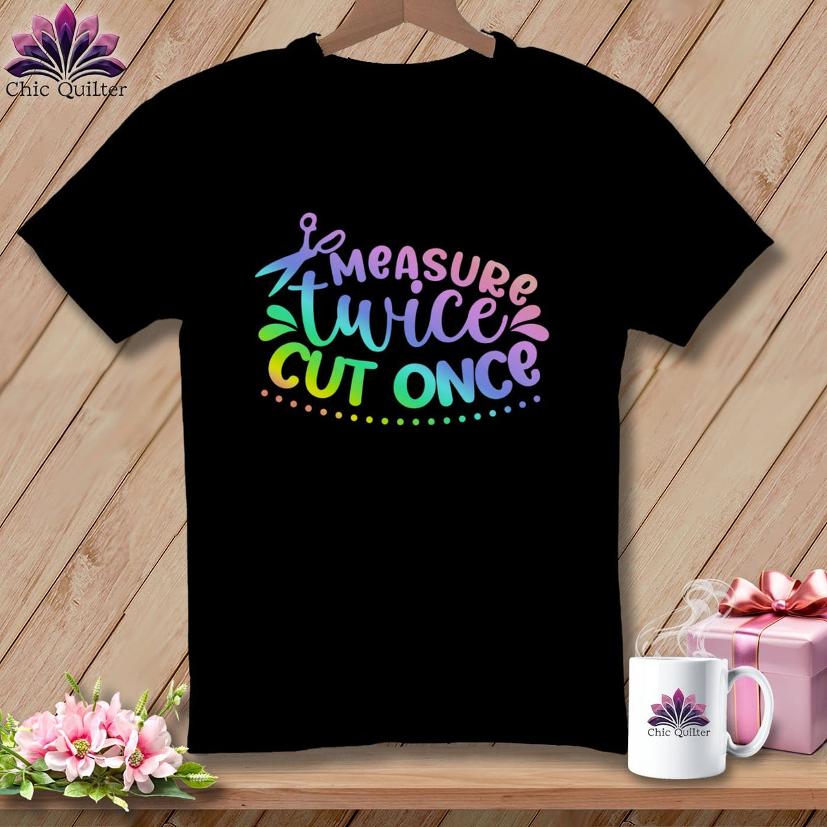 MyDesigns Physical Item Black / S Measure Twice Cut Once ~Premium Tee