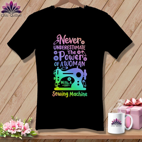 MyDesigns Physical Item Black / S Never Underestimate the Power of a Woman ~SuperSoft V-Neck Tee