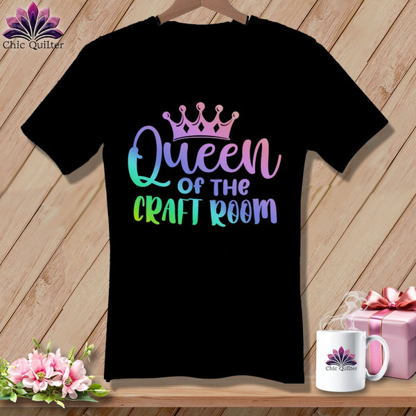 MyDesigns Physical Item Black / S Queen of the Craft Room ~SuperSoft V-Neck Tee