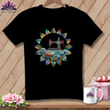 MyDesigns Physical Item Black / S Quilt-a-Daisy ~ Relaxed Fit Tee