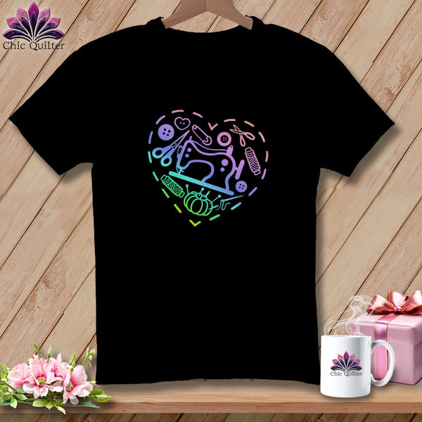 MyDesigns Physical Item Black / S Quilting Heart ~Premium Tee