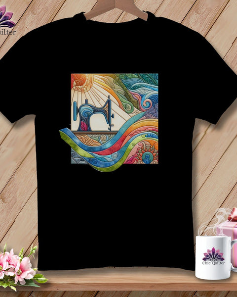 MyDesigns Physical Item Black / S Quilting on a Cloud ~ SuperSoft Relaxed Fit Tee