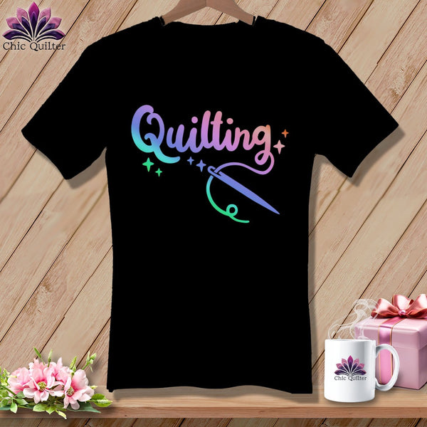 MyDesigns Physical Item Black / S Quilting ~SuperSoft V-Neck Tee