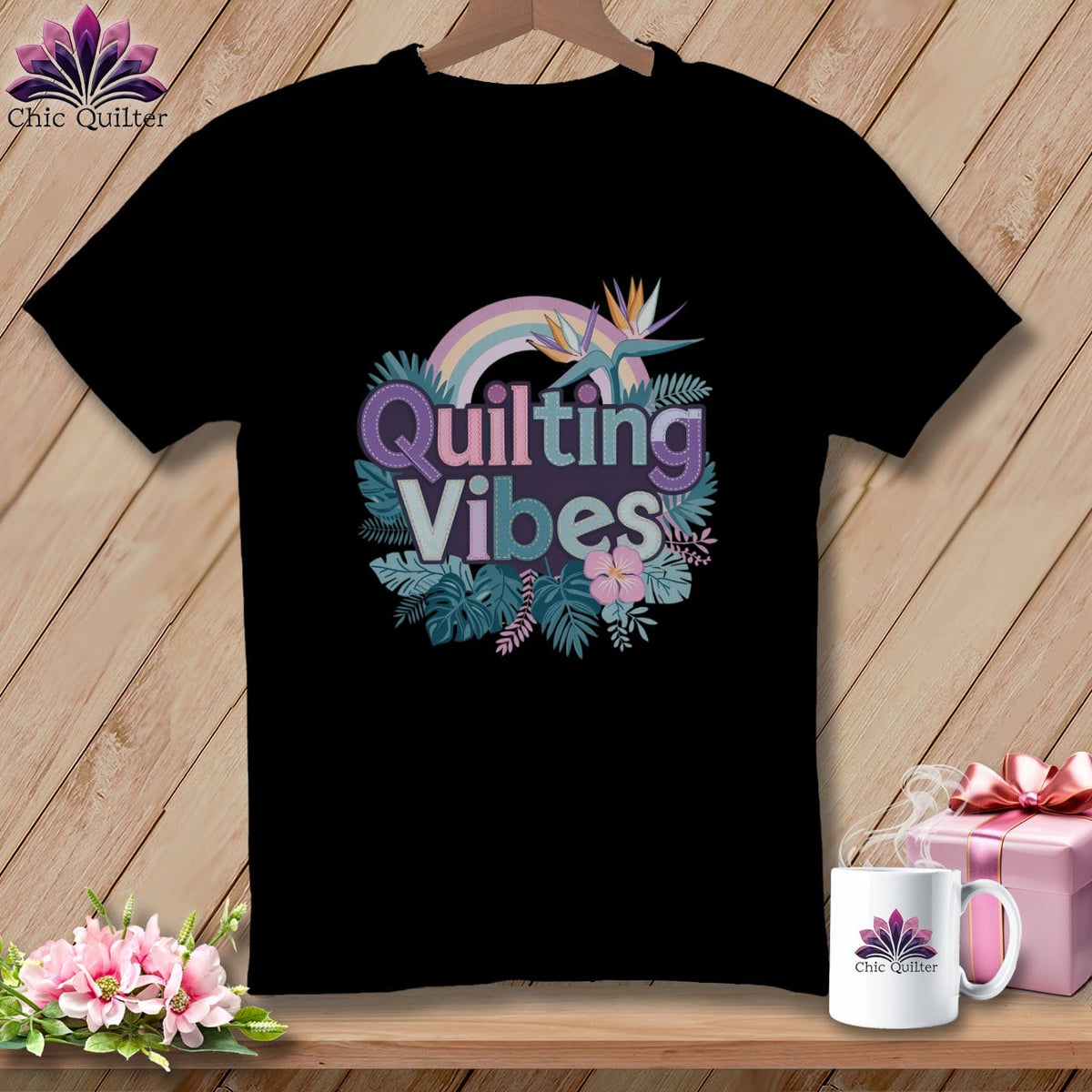 MyDesigns Physical Item Black / S Quilting Vibes ~ Relaxed Fit Tee