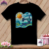 MyDesigns Physical Item Black / S Surfing the Fabric Sea ~ SuperSoft Relaxed Fit Tee