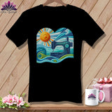 MyDesigns Physical Item Black / S Surfing the Fabric Sea ~ SuperSoft V-Neck Tee