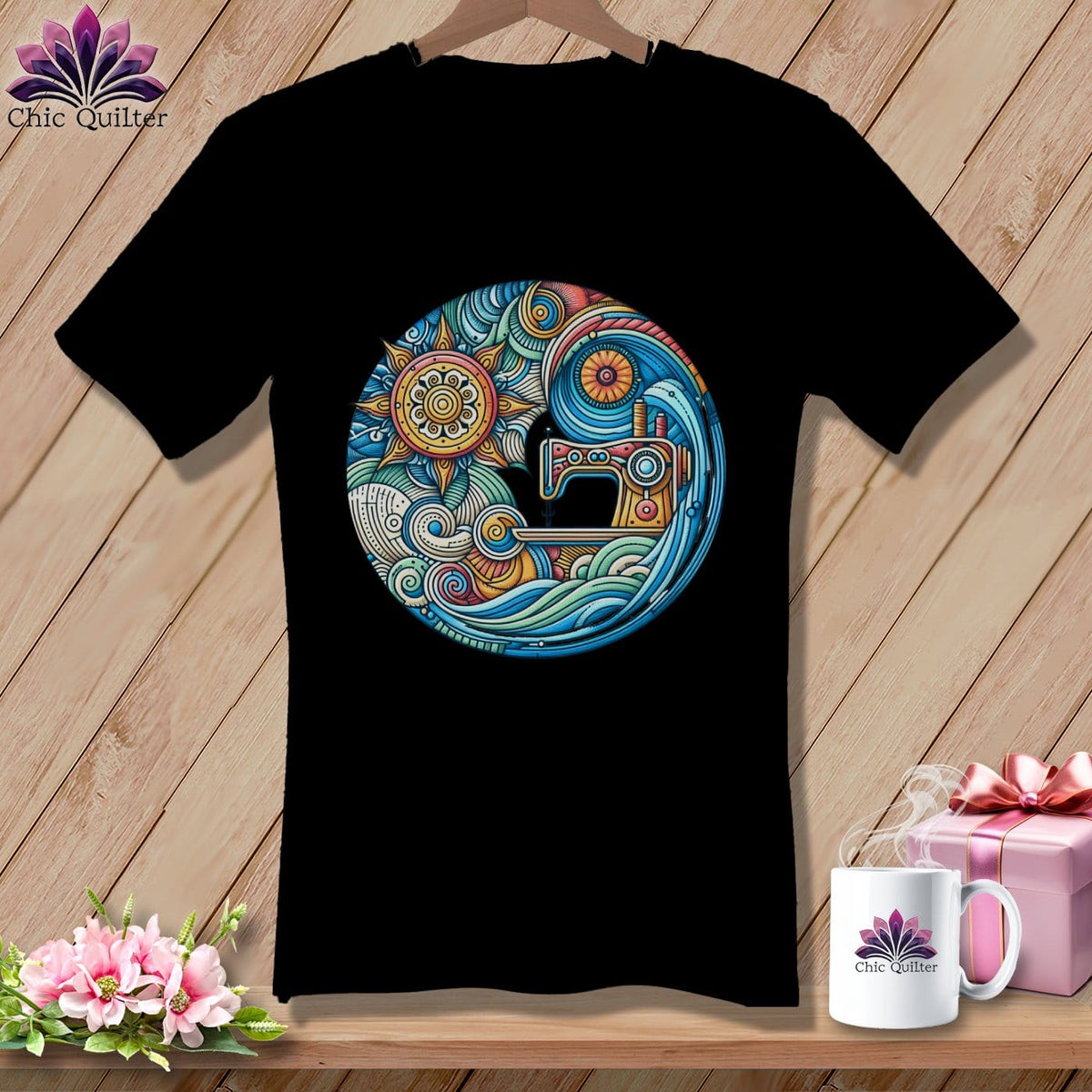 MyDesigns Physical Item Black / S Threaded Dreams by the Sea ~ SuperSoft V-Neck Tee