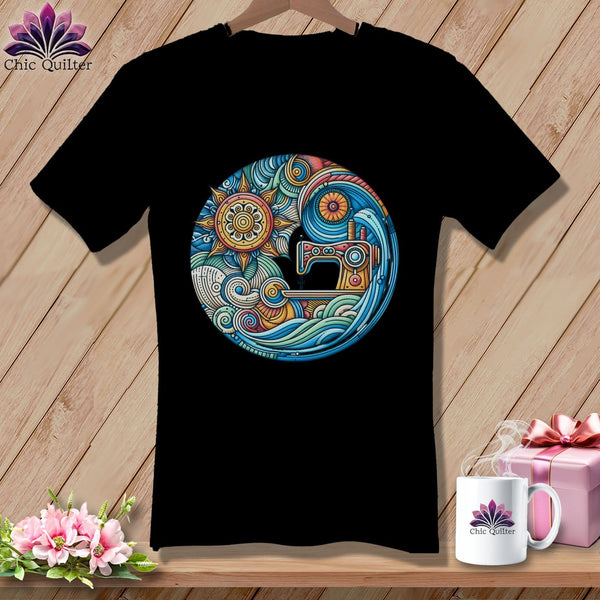 MyDesigns Physical Item Black / S Threaded Dreams by the Sea ~ SuperSoft V-Neck Tee