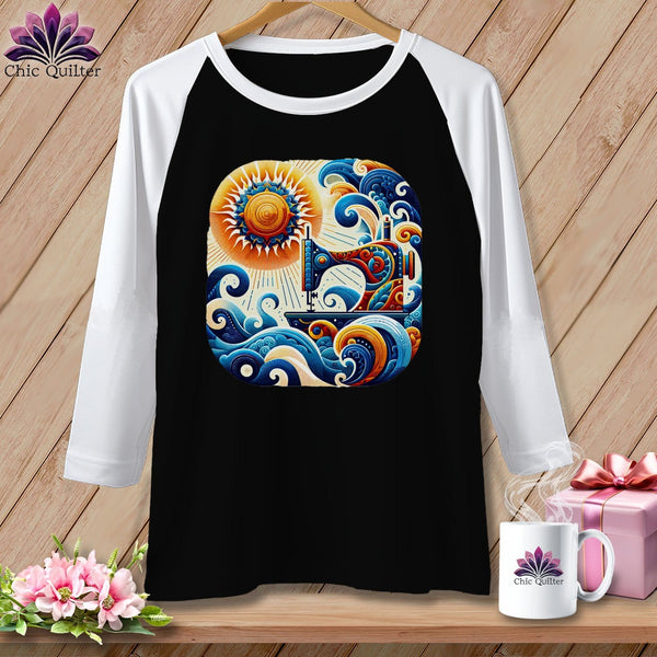 MyDesigns Physical Item Black/White / S Sunset Dream Threads ~ Raglan 3/4 Sleeve Tee