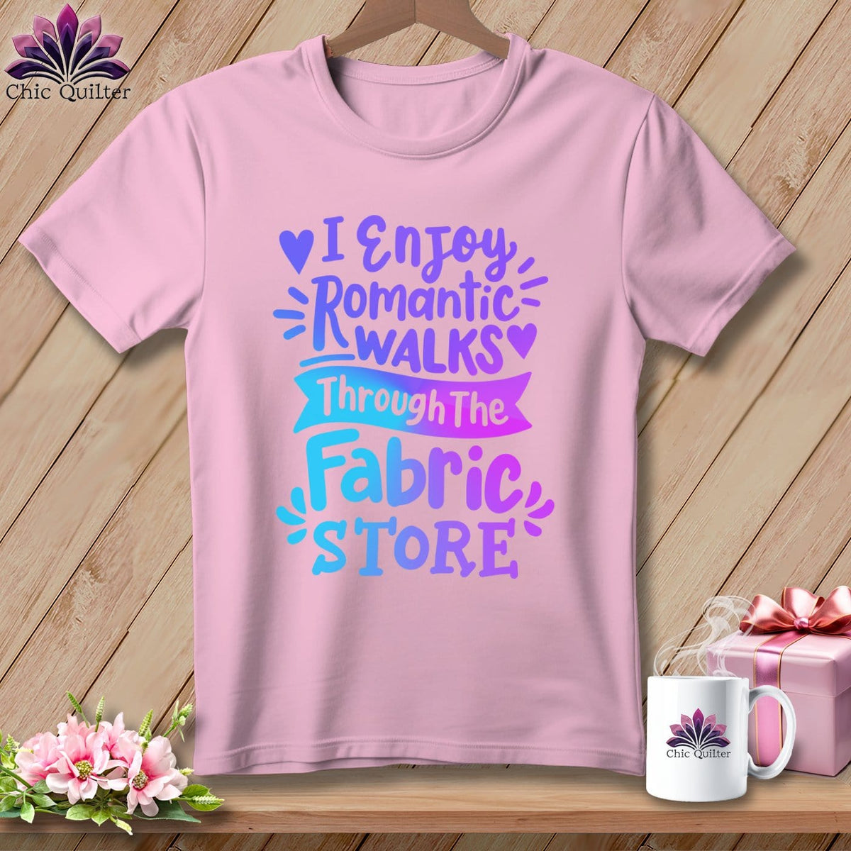 MyDesigns Physical Item Blossom / S I Enjoy Romantic Walks Through the Fabric Store ~Premium Tee