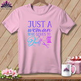MyDesigns Physical Item Blossom / S Just a Woman Who Loves to Quilt ~Premium Tee