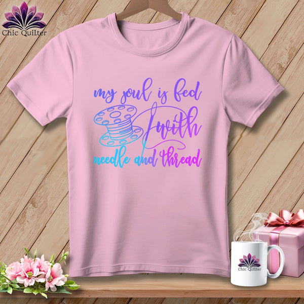 MyDesigns Physical Item Blossom / S My soul is fed with a needle and thread ~Premium Tee