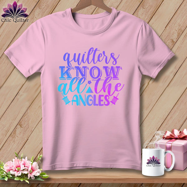 MyDesigns Physical Item Blossom / S Quilters Know All the Angles ~Premium Tee