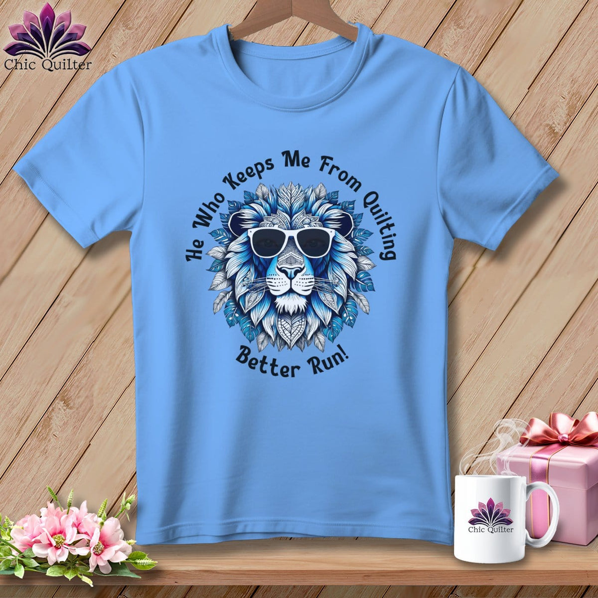 MyDesigns Physical Item Carolina Blue / S Better Run - Quilting Blue ~ Relaxed Fit Tee