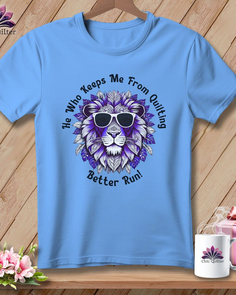 MyDesigns Physical Item Carolina Blue / S Better Run - Quilting Grape ~ Relaxed Fit Tee