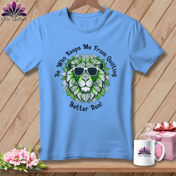 MyDesigns Physical Item Carolina Blue / S Better Run - Quilting Lime ~ Relaxed Fit Tee