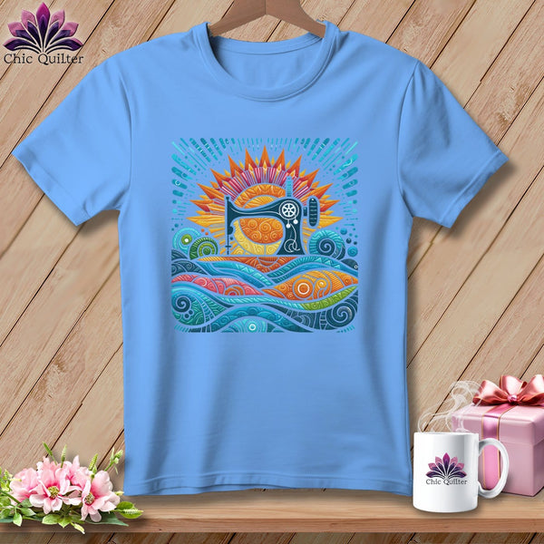 MyDesigns Physical Item Carolina Blue / S Color Splashed Stitches ~ SuperSoft Relaxed Fit Tee