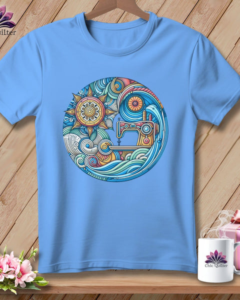 MyDesigns Physical Item Carolina Blue / S Threaded Dreams by the Sea ~ SuperSoft Relaxed Fit Tee