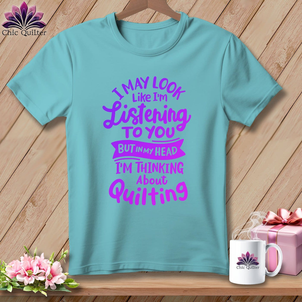 MyDesigns Physical Item Chalky Mint / S I May Look Like I'm LIstening ~Premium Tee