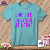 MyDesigns Physical Item Chalky Mint / S Live Life One Stitch at a Time ~Premium Tee
