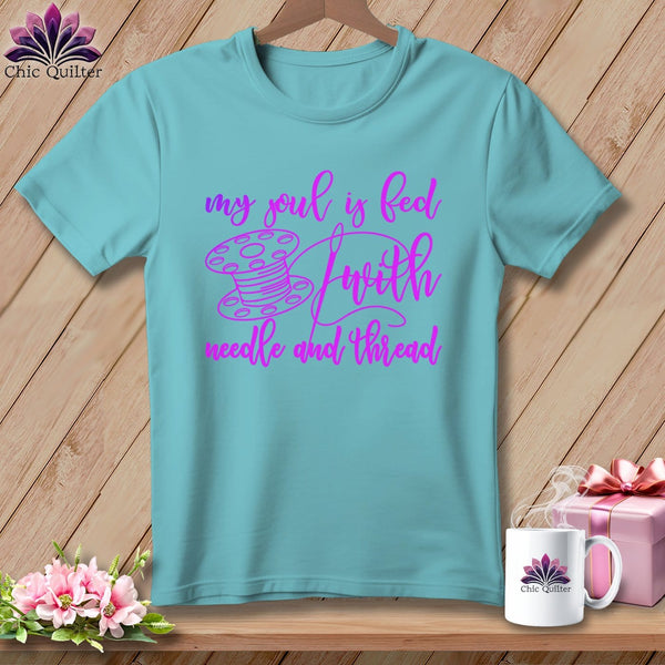 MyDesigns Physical Item Chalky Mint / S My soul is fed with a needle and thread ~Premium Tee