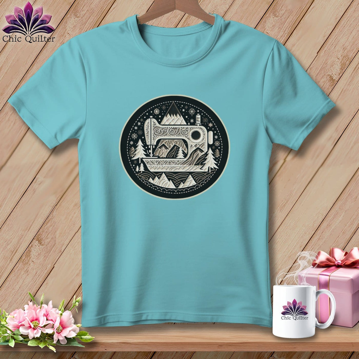 MyDesigns Physical Item Chalky Mint / S Peaks Pines and Patches ~ Premium Tee