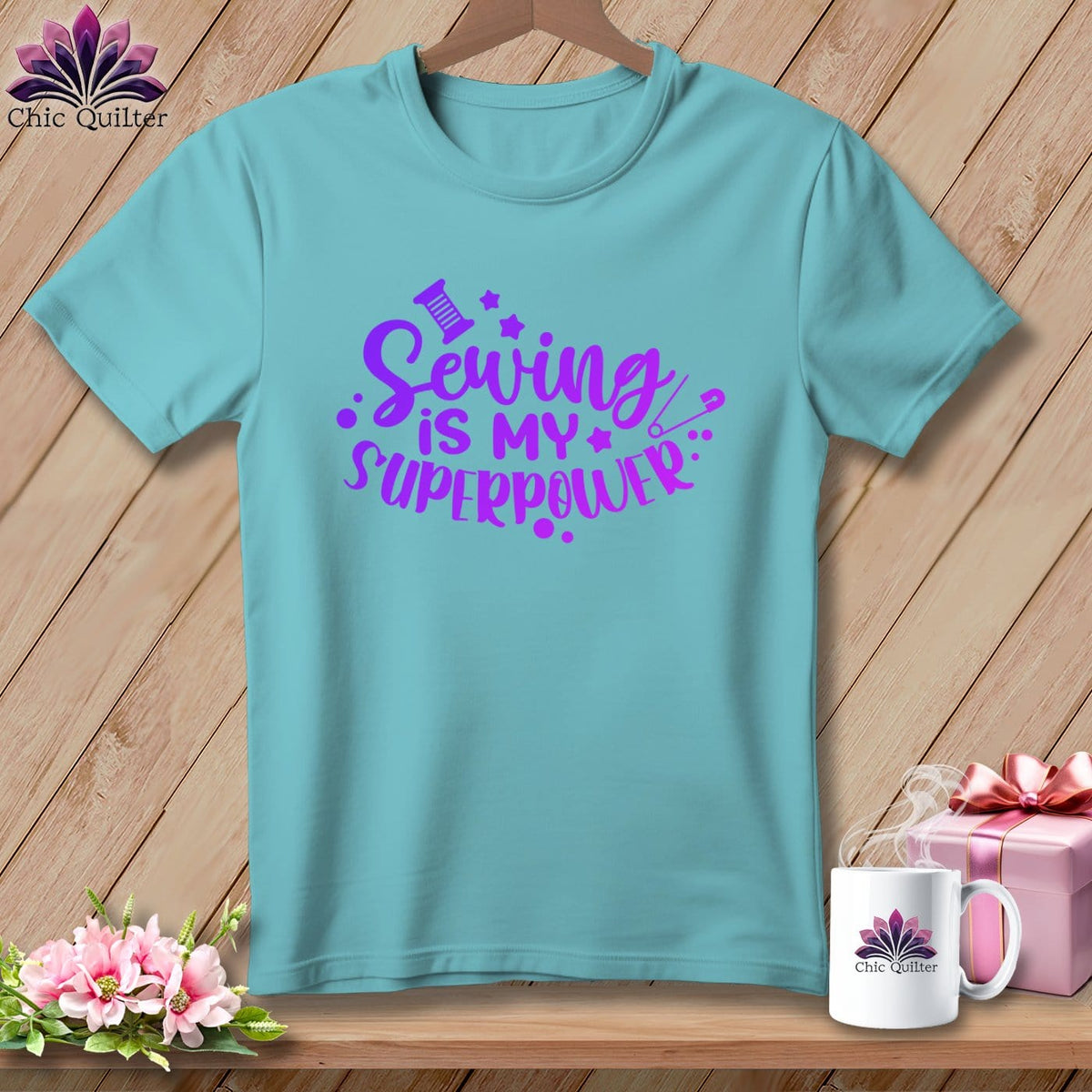 MyDesigns Physical Item Chalky Mint / S Sewing is My SuperPower ~Premium Tee